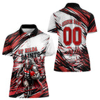 Personalised St Kilda Saints Fan Pride Women Polo Shirt Crusader Mascot Graphic Art With Melbourne City Skyline