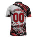 Personalised St Kilda Saints Fan Pride Zipper Polo Shirt Crusader Mascot Graphic Art With Melbourne City Skyline