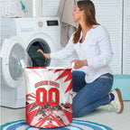 Personalised Sydney Swans Fan Pride Laundry Basket Fierce Swan Mascot Graphic Art With Sydney City Skyline