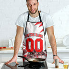 Personalised Sydney Swans Fan Pride Apron Fierce Swan Mascot Graphic Art With Sydney City Skyline