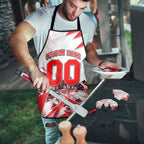 Personalised Sydney Swans Fan Pride Apron Fierce Swan Mascot Graphic Art With Sydney City Skyline