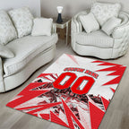 Personalised Sydney Swans Fan Pride Area Rug Fierce Swan Mascot Graphic Art With Sydney City Skyline