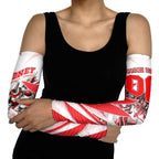 Personalised Sydney Swans Fan Pride Arm Sleeves Fierce Swan Mascot Graphic Art With Sydney City Skyline