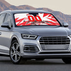 Personalised Sydney Swans Fan Pride Auto Sun Shade Fierce Swan Mascot Graphic Art With Sydney City Skyline