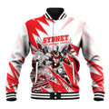 Personalised Sydney Swans Fan Pride Baseball Jacket Fierce Swan Mascot Graphic Art With Sydney City Skyline