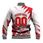 Personalised Sydney Swans Fan Pride Baseball Jacket Fierce Swan Mascot Graphic Art With Sydney City Skyline