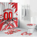 Personalised Sydney Swans Fan Pride Bathroom Set Fierce Swan Mascot Graphic Art With Sydney City Skyline