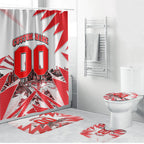 Personalised Sydney Swans Fan Pride Bathroom Set Fierce Swan Mascot Graphic Art With Sydney City Skyline