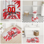Personalised Sydney Swans Fan Pride Bathroom Set Fierce Swan Mascot Graphic Art With Sydney City Skyline
