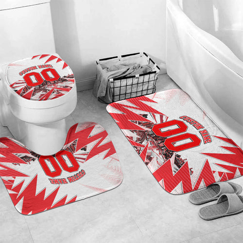 Personalised Sydney Swans Fan Pride Bathroom Set Fierce Swan Mascot Graphic Art With Sydney City Skyline