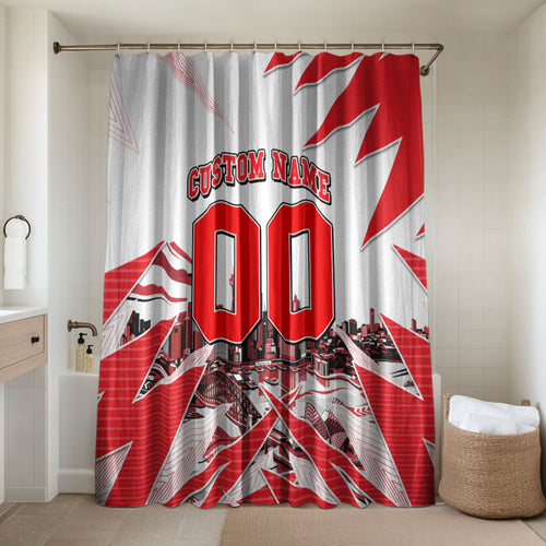 Personalised Sydney Swans Fan Pride Bathroom Set Fierce Swan Mascot Graphic Art With Sydney City Skyline