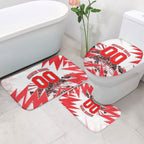 Personalised Sydney Swans Fan Pride Bathroom Set Fierce Swan Mascot Graphic Art With Sydney City Skyline