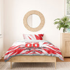 Personalised Sydney Swans Fan Pride Bedding Set Fierce Swan Mascot Graphic Art With Sydney City Skyline