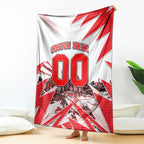 Personalised Sydney Swans Fan Pride Blanket Fierce Swan Mascot Graphic Art With Sydney City Skyline