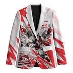 Personalised Sydney Swans Fan Pride Blazer Fierce Swan Mascot Graphic Art With Sydney City Skyline