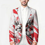 Personalised Sydney Swans Fan Pride Blazer Fierce Swan Mascot Graphic Art With Sydney City Skyline