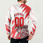 Personalised Sydney Swans Fan Pride Button Sweatshirt Fierce Swan Mascot Graphic Art With Sydney City Skyline