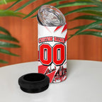 Personalised Sydney Swans Fan Pride 4 in 1 Can Cooler Tumbler Fierce Swan Mascot Graphic Art With Sydney City Skyline