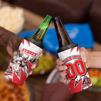 Personalised Sydney Swans Fan Pride 4 in 1 Can Cooler Tumbler Fierce Swan Mascot Graphic Art With Sydney City Skyline