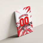 Personalised Sydney Swans Fan Pride Canvas Wall Art Fierce Swan Mascot Graphic Art With Sydney City Skyline