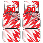 Personalised Sydney Swans Fan Pride Car Mats Fierce Swan Mascot Graphic Art With Sydney City Skyline