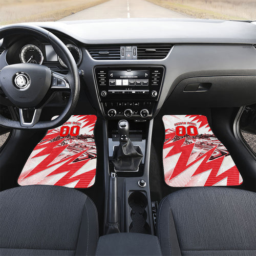 Personalised Sydney Swans Fan Pride Car Mats Fierce Swan Mascot Graphic Art With Sydney City Skyline