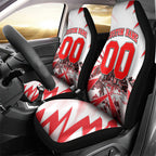 Personalised Sydney Swans Fan Pride Car Seat Cover Fierce Swan Mascot Graphic Art With Sydney City Skyline