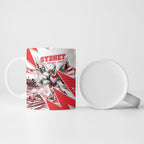 Personalised Sydney Swans Fan Pride Ceramic Mug Fierce Swan Mascot Graphic Art With Sydney City Skyline