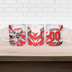 Personalised Sydney Swans Fan Pride Ceramic Mug Fierce Swan Mascot Graphic Art With Sydney City Skyline