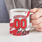 Personalised Sydney Swans Fan Pride Ceramic Mug Fierce Swan Mascot Graphic Art With Sydney City Skyline
