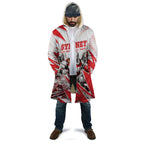 Personalised Sydney Swans Fan Pride Cloak Fierce Swan Mascot Graphic Art With Sydney City Skyline