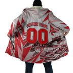 Personalised Sydney Swans Fan Pride Cloak Fierce Swan Mascot Graphic Art With Sydney City Skyline