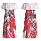 Personalised Sydney Swans Fan Pride Couples Matching Off Shoulder Maxi Dress and Hawaiian Shirt Fierce Swan Mascot Graphic Art With Sydney City Skyline