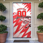 Personalised Sydney Swans Fan Pride Door Cover Fierce Swan Mascot Graphic Art With Sydney City Skyline