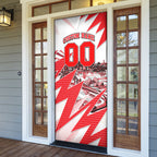 Personalised Sydney Swans Fan Pride Door Cover Fierce Swan Mascot Graphic Art With Sydney City Skyline