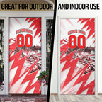 Personalised Sydney Swans Fan Pride Door Cover Fierce Swan Mascot Graphic Art With Sydney City Skyline