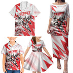 Personalised Sydney Swans Fan Pride Family Matching Puletasi and Hawaiian Shirt Fierce Swan Mascot Graphic Art With Sydney City Skyline