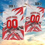 Personalised Sydney Swans Fan Pride Garden Flag Fierce Swan Mascot Graphic Art With Sydney City Skyline