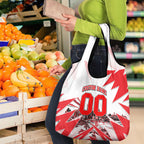 Personalised Sydney Swans Fan Pride Grocery Bag Fierce Swan Mascot Graphic Art With Sydney City Skyline