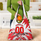 Personalised Sydney Swans Fan Pride Grocery Bag Fierce Swan Mascot Graphic Art With Sydney City Skyline
