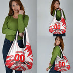 Personalised Sydney Swans Fan Pride Grocery Bag Fierce Swan Mascot Graphic Art With Sydney City Skyline
