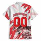 Personalised Sydney Swans Fan Pride Hawaiian Shirt Fierce Swan Mascot Graphic Art With Sydney City Skyline