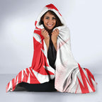 Personalised Sydney Swans Fan Pride Hooded Blanket Fierce Swan Mascot Graphic Art With Sydney City Skyline
