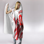 Personalised Sydney Swans Fan Pride Hooded Blanket Fierce Swan Mascot Graphic Art With Sydney City Skyline