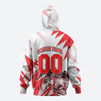 Personalised Sydney Swans Fan Pride Hoodie Fierce Swan Mascot Graphic Art With Sydney City Skyline