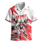Personalised Sydney Swans Fan Pride Kid Hawaiian Shirt Fierce Swan Mascot Graphic Art With Sydney City Skyline
