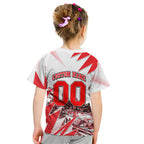 Personalised Sydney Swans Fan Pride Kid T Shirt Fierce Swan Mascot Graphic Art With Sydney City Skyline
