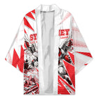 Personalised Sydney Swans Fan Pride Kimono Fierce Swan Mascot Graphic Art With Sydney City Skyline
