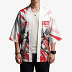 Personalised Sydney Swans Fan Pride Kimono Fierce Swan Mascot Graphic Art With Sydney City Skyline