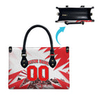 Personalised Sydney Swans Fan Pride Leather Bag Fierce Swan Mascot Graphic Art With Sydney City Skyline